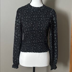 Twik Black and Green Patterned Top